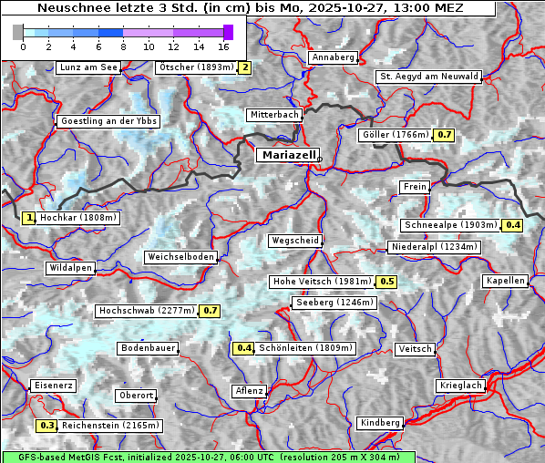 Neuschnee, 27. 10. 2025