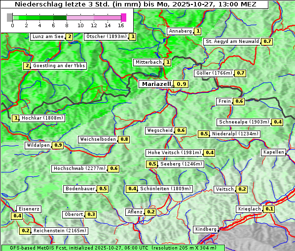 Niederschlag, 27. 10. 2025