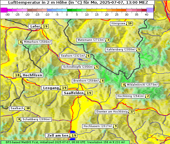 Temperatur, 7. 7. 2025