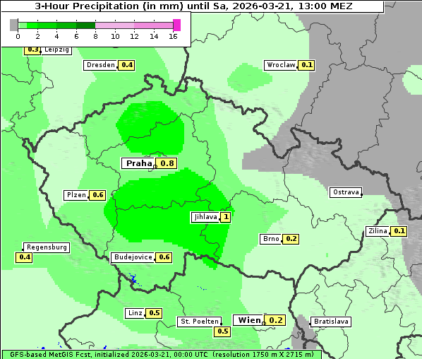 Niederschlag, 21. 3. 2026
