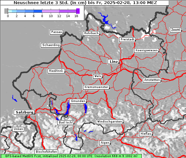 Neuschnee, 28. 2. 2025