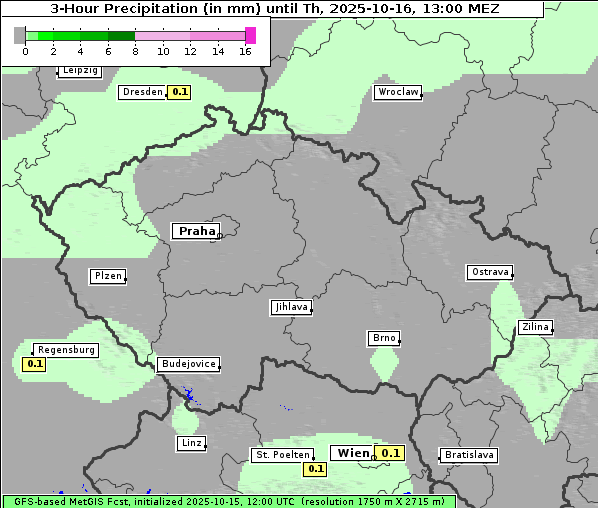 Niederschlag, 16. 10. 2025