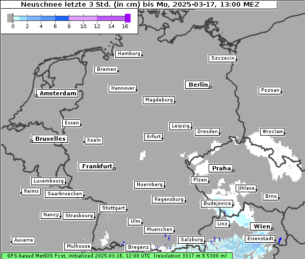 Neuschnee, 17. 3. 2025