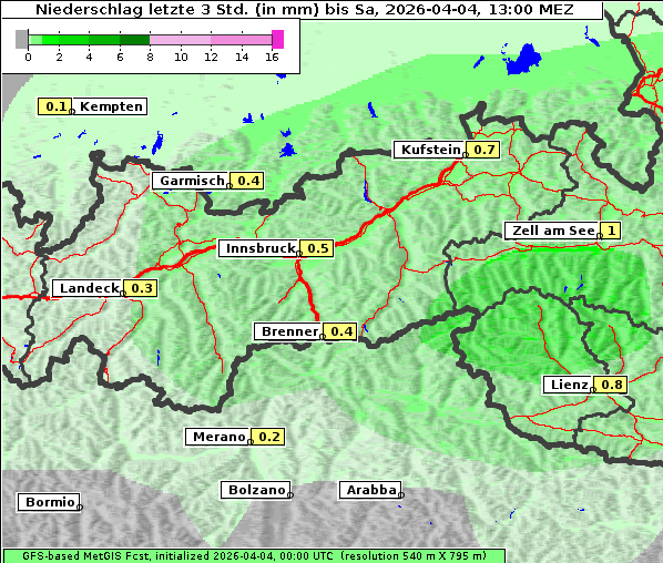 Niederschlag, 4. 4. 2026