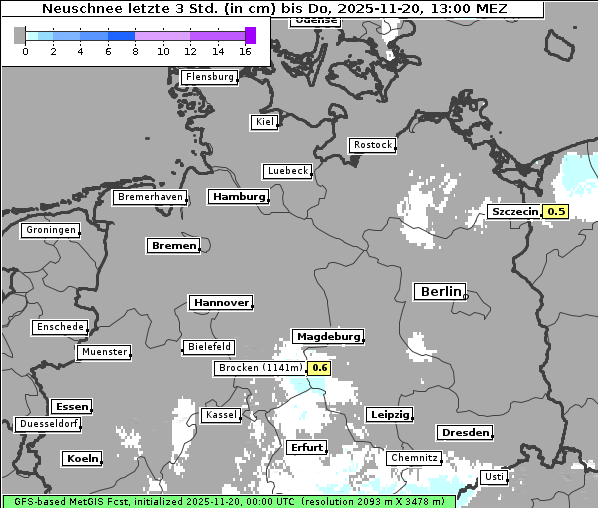 Neuschnee, 20. 11. 2025