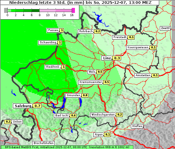 Niederschlag, 7. 12. 2025
