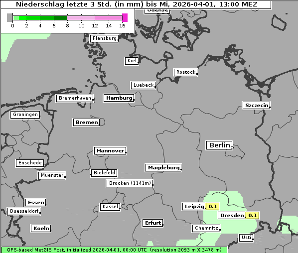 Niederschlag, 1. 4. 2026