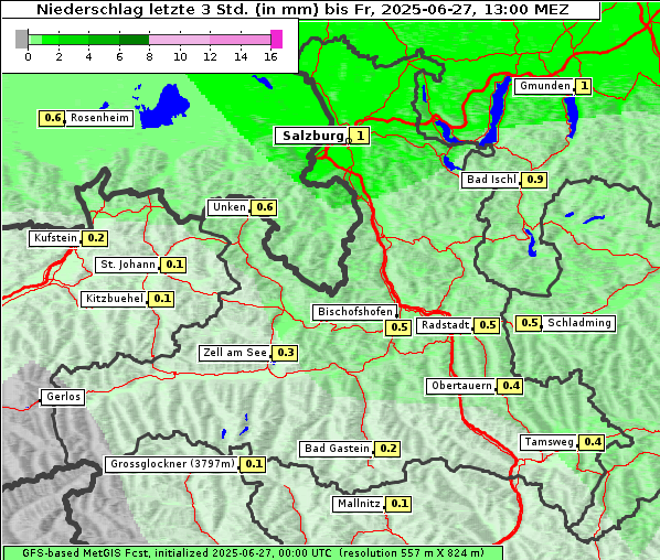 Niederschlag, 27. 6. 2025