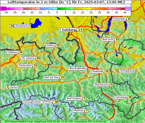 Temperatur, 7. 3. 2025