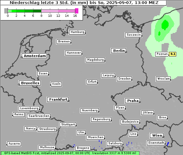Niederschlag, 7. 9. 2025