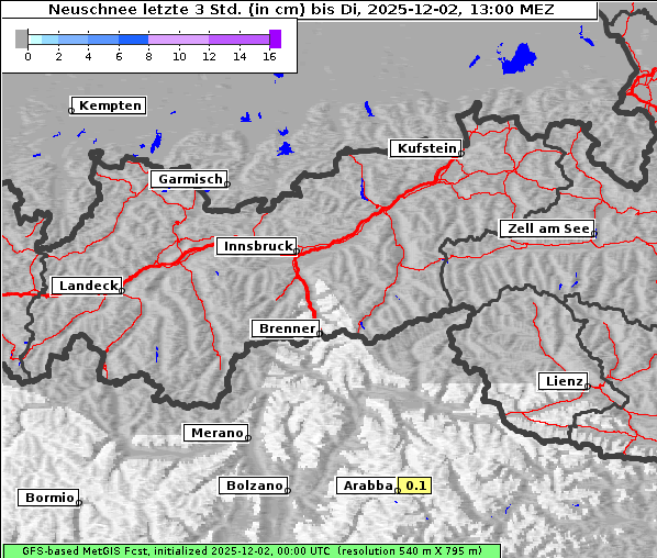 Neuschnee, 2. 12. 2025