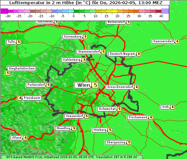 Temperatur, 5. 2. 2026