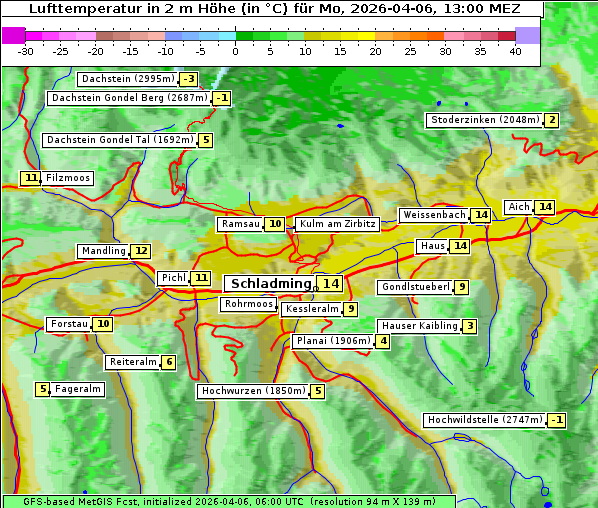 Temperatur, 6. 4. 2026
