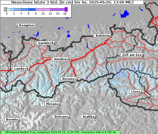 Neuschnee, 25. 5. 2025