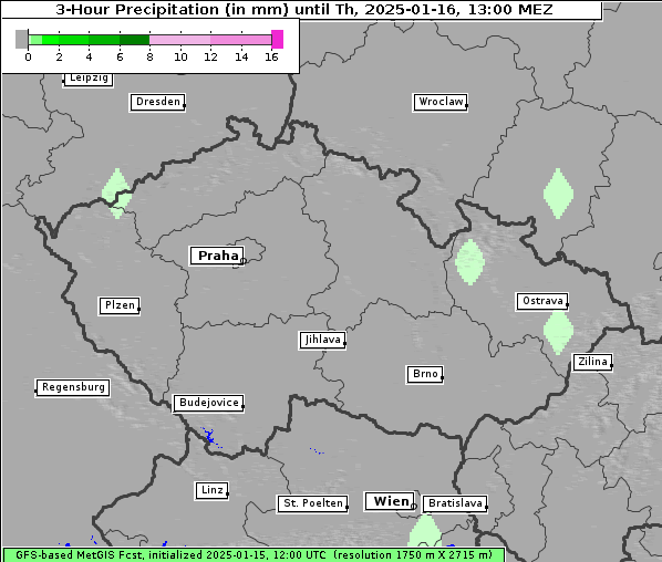 Niederschlag, 16. 1. 2025