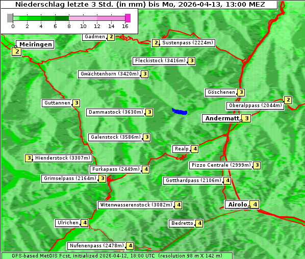 Niederschlag, 13. 4. 2026