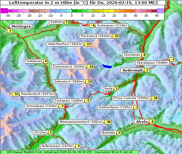 Temperatur, 19. 2. 2026