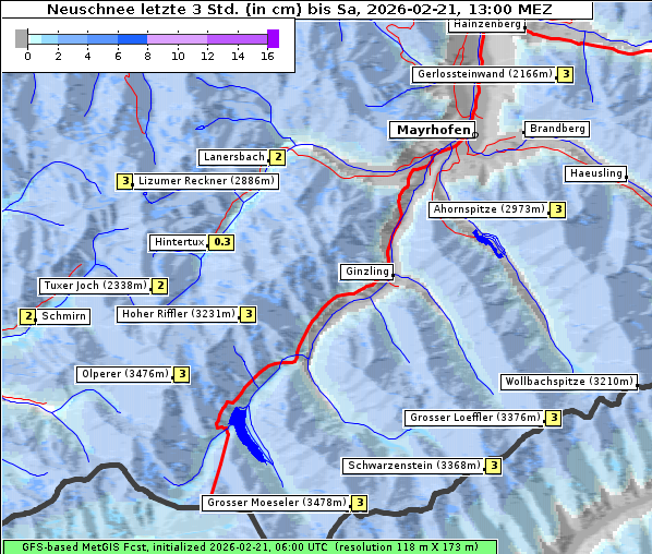 Neuschnee, 21. 2. 2026