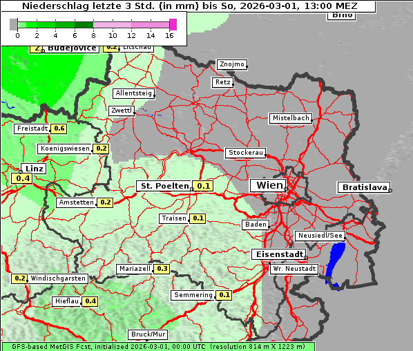 Niederschlag, 1. 3. 2026