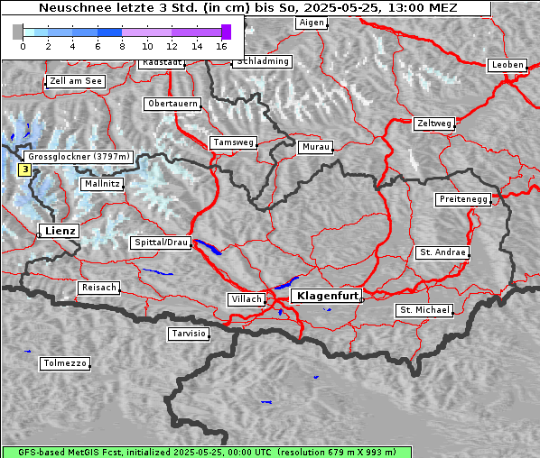Neuschnee, 25. 5. 2025