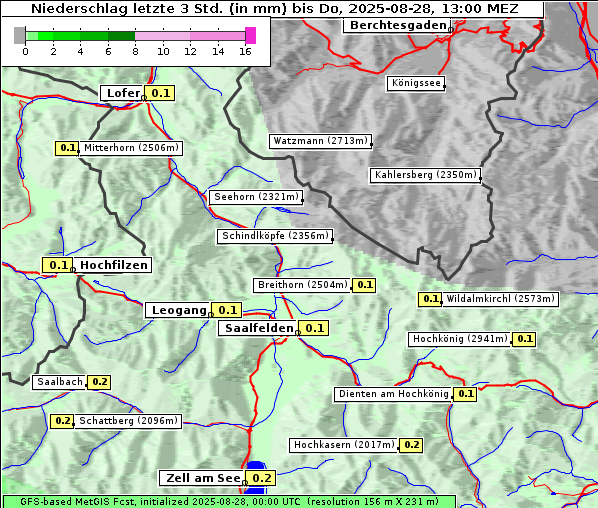 Niederschlag, 28. 8. 2025