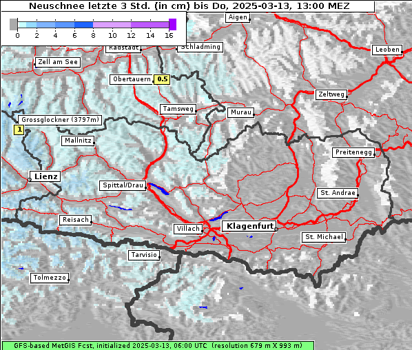 Neuschnee, 13. 3. 2025