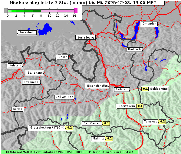 Niederschlag, 3. 12. 2025