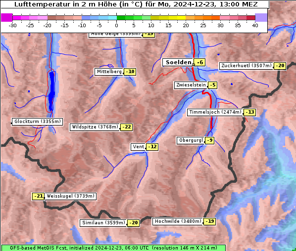 Temperatur, 23. 12. 2024