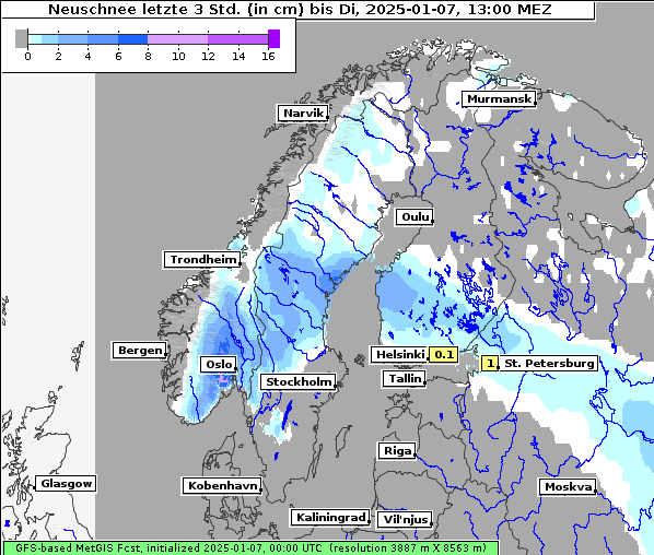 Neuschnee, 7. 1. 2025