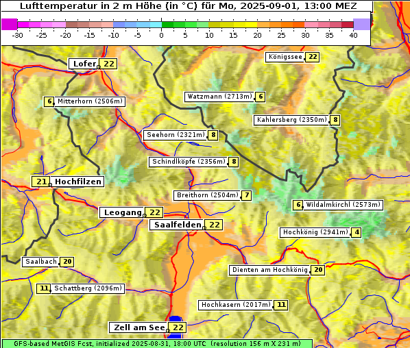 Temperatur, 1. 9. 2025