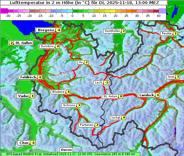 Temperatur, 18. 11. 2025