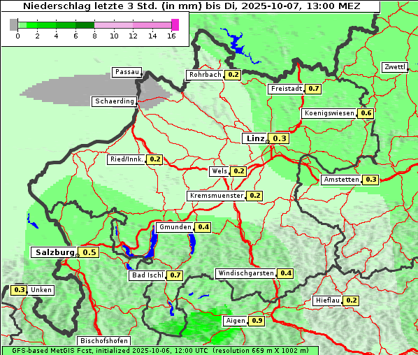 Niederschlag, 7. 10. 2025