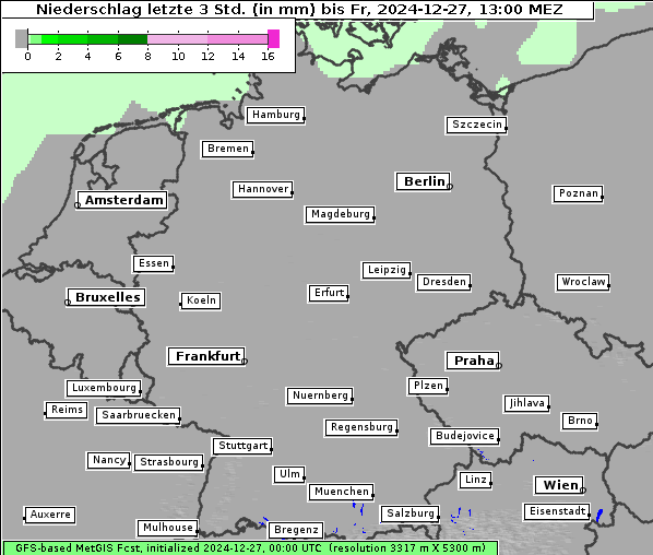 Niederschlag, 27. 12. 2024