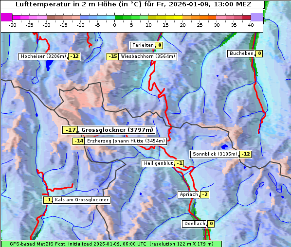 Temperatur, 9. 1. 2026