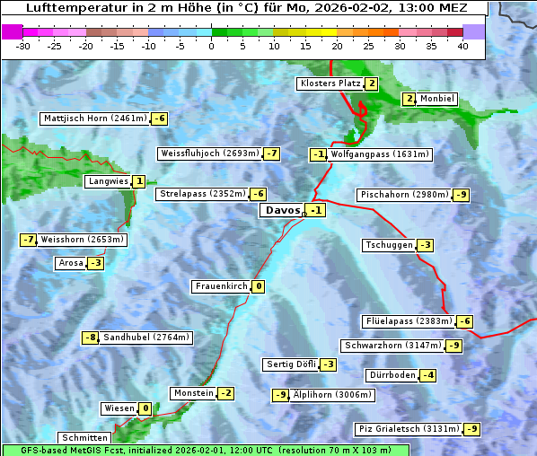 Temperatur, 2. 2. 2026