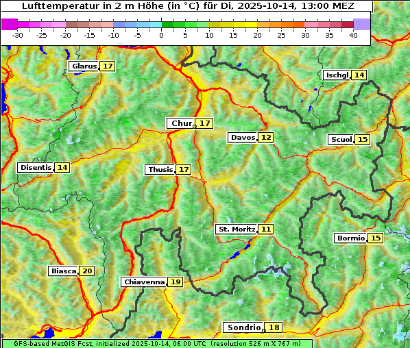 Temperatur, 14. 10. 2025