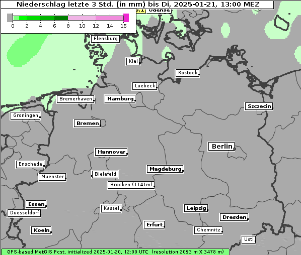 Niederschlag, 21. 1. 2025