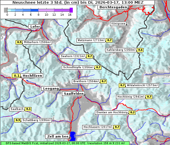 Neuschnee, 17. 3. 2026