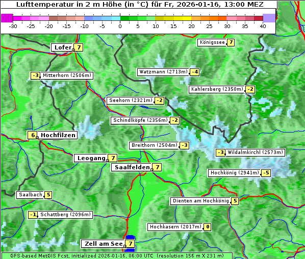 Temperatur, 16. 1. 2026
