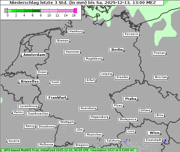 Niederschlag, 13. 12. 2025