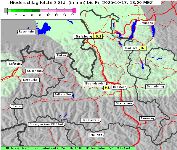 Niederschlag, 17. 10. 2025