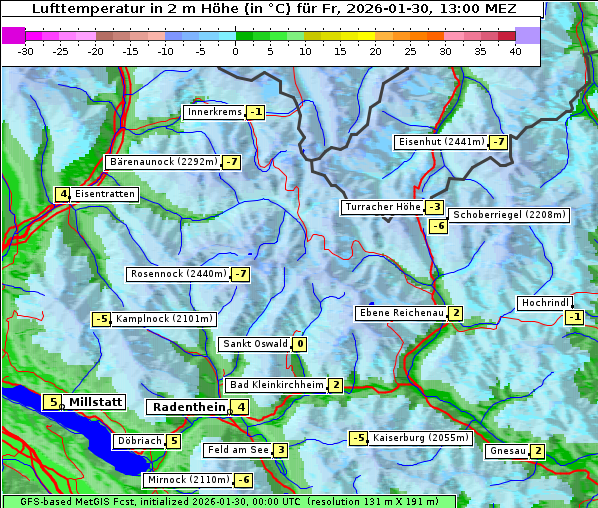 Temperatur, 30. 1. 2026