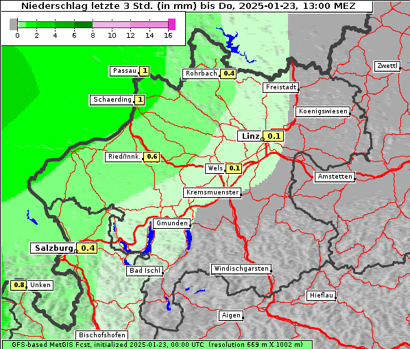 Niederschlag, 23. 1. 2025