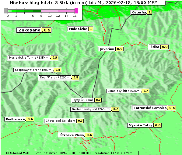 Niederschlag, 18. 2. 2026