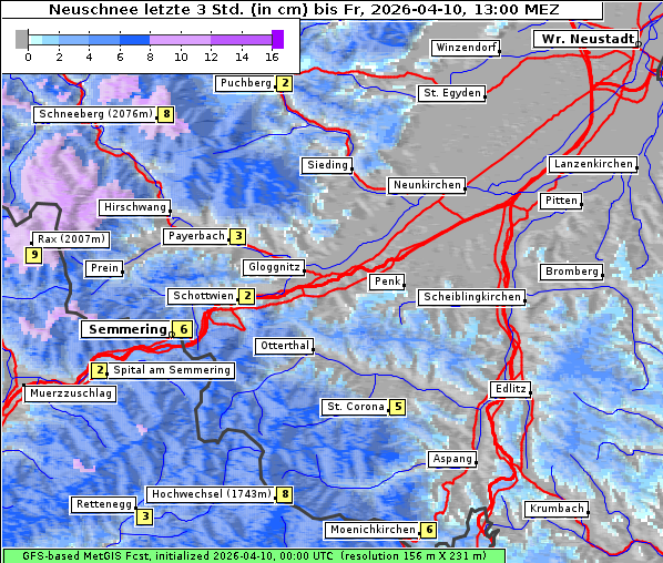 Neuschnee, 10. 4. 2026