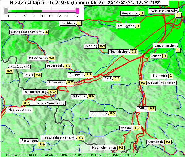 Niederschlag, 22. 2. 2026