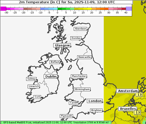 Temperatur, 9. 11. 2025