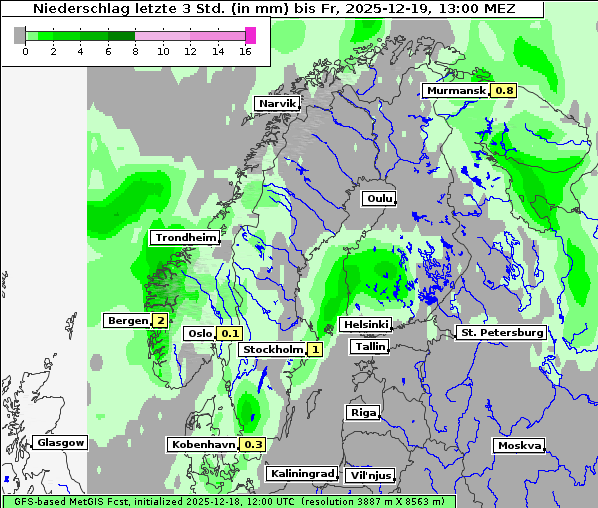 Niederschlag, 19. 12. 2025