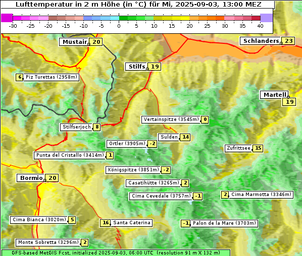 Temperatur, 3. 9. 2025