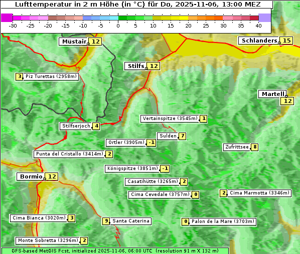 Temperatur, 6. 11. 2025